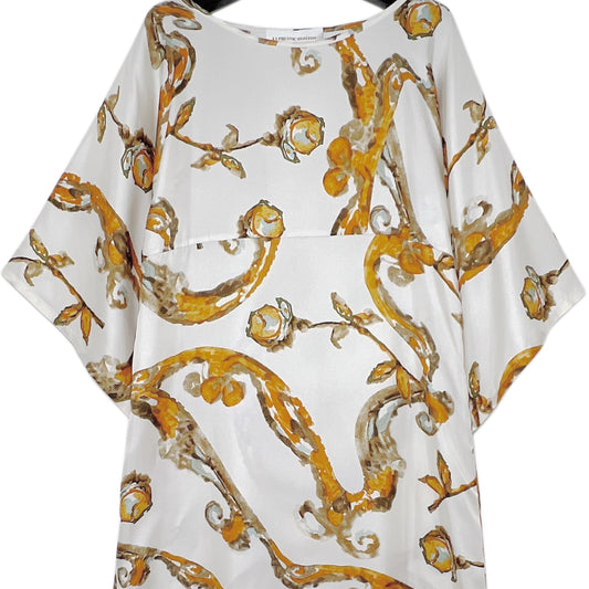 【La Prestic Ouiston】kimono-sleeved long dress with side slit
