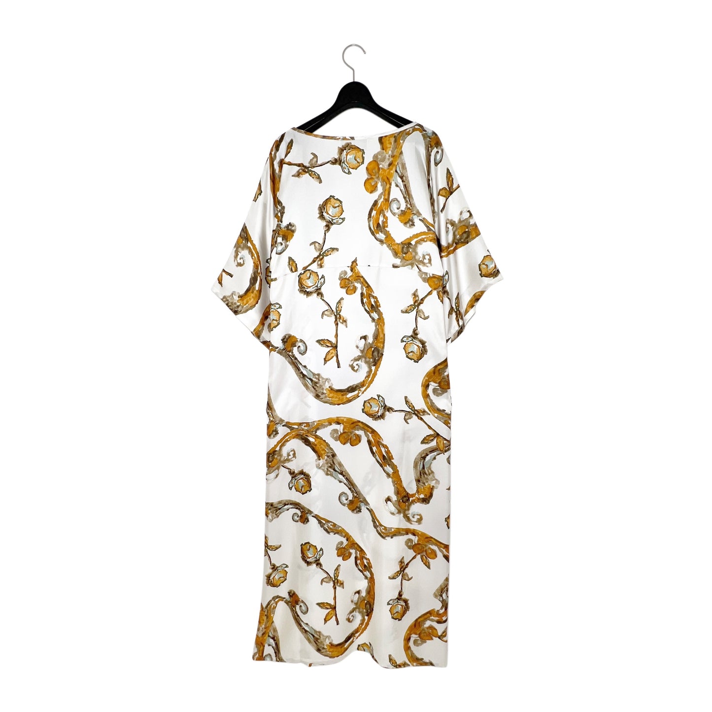【La Prestic Ouiston】kimono-sleeved long dress with side slit