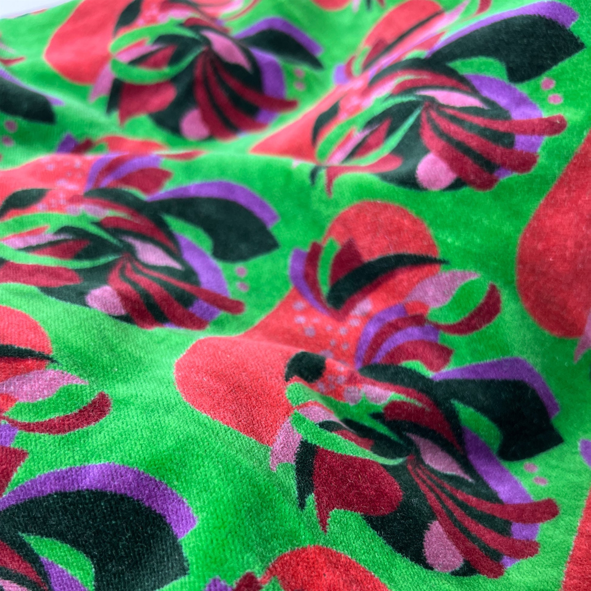 【Les Touristes】ベルベットカーテン velvet curtain-green