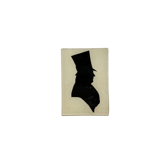 【JOHN DERIAN】デコパージュプレート Silhouette - Top Hat