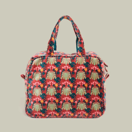 【Les Touristes】Velvet Handbag_brick