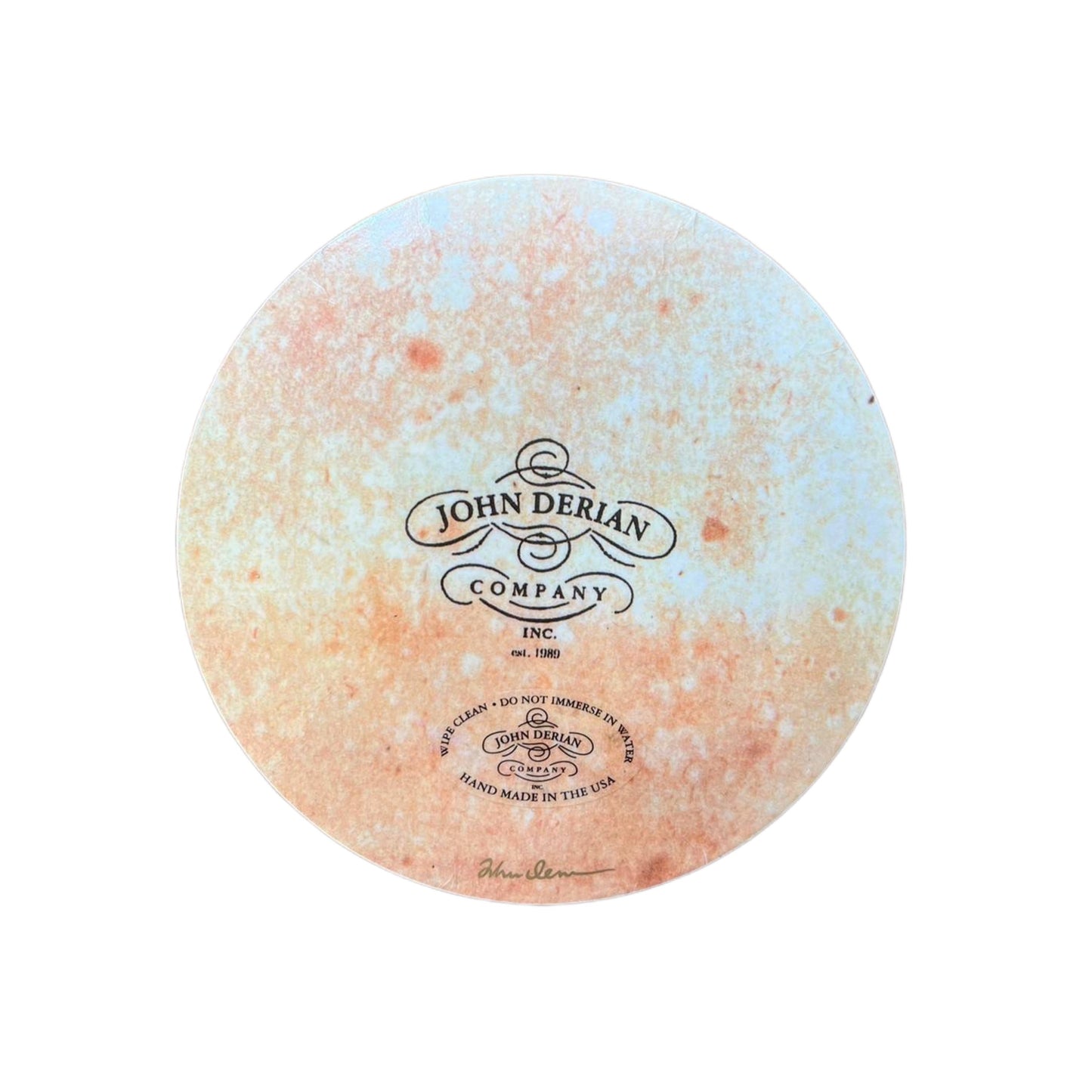 【JOHN DERIAN】デコパージュプレート 18c Fan Detail - Butterfly and Berries