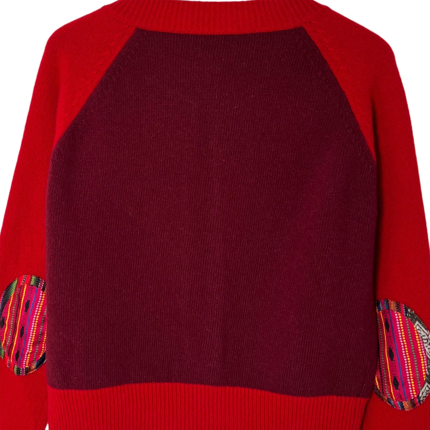 【La Prestic Ouiston】round neck cardigan with elbow patch