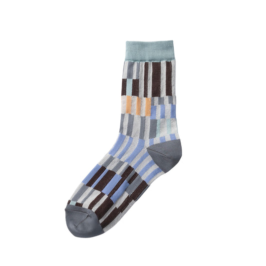 【TRICOTE】RANDOM PLAID PATTERN PATCH SOCKS