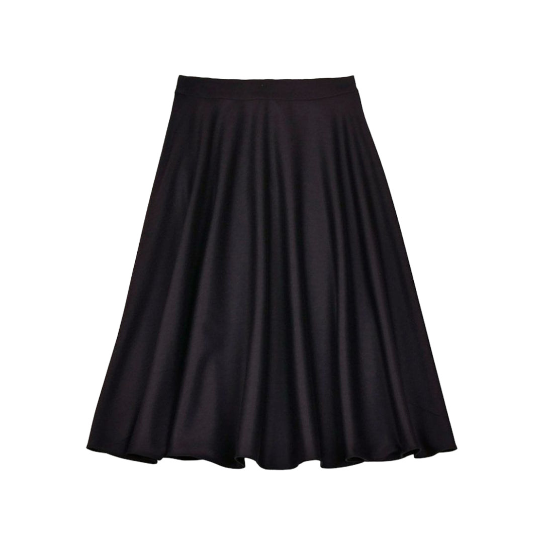 【Mii Collection】Plain Woven Superfine Wool Flanel Skirt #117