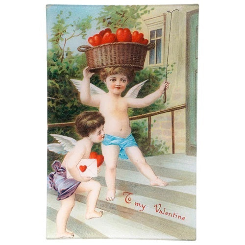 【JOHN DERIAN】デコパージュプレート Basket of Hearts