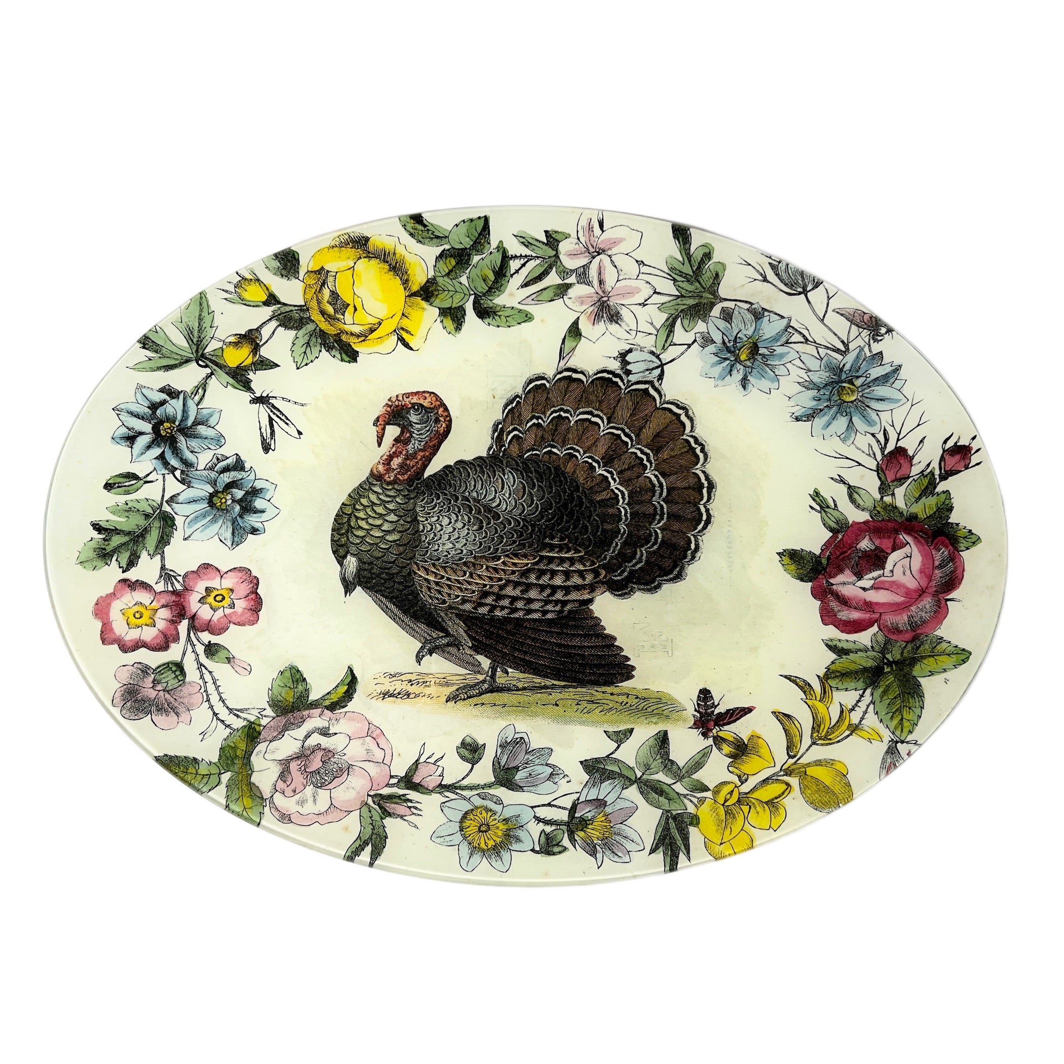 JOHN DERIAN】デコパージュプレート Turkey & Flowers | フィール ...