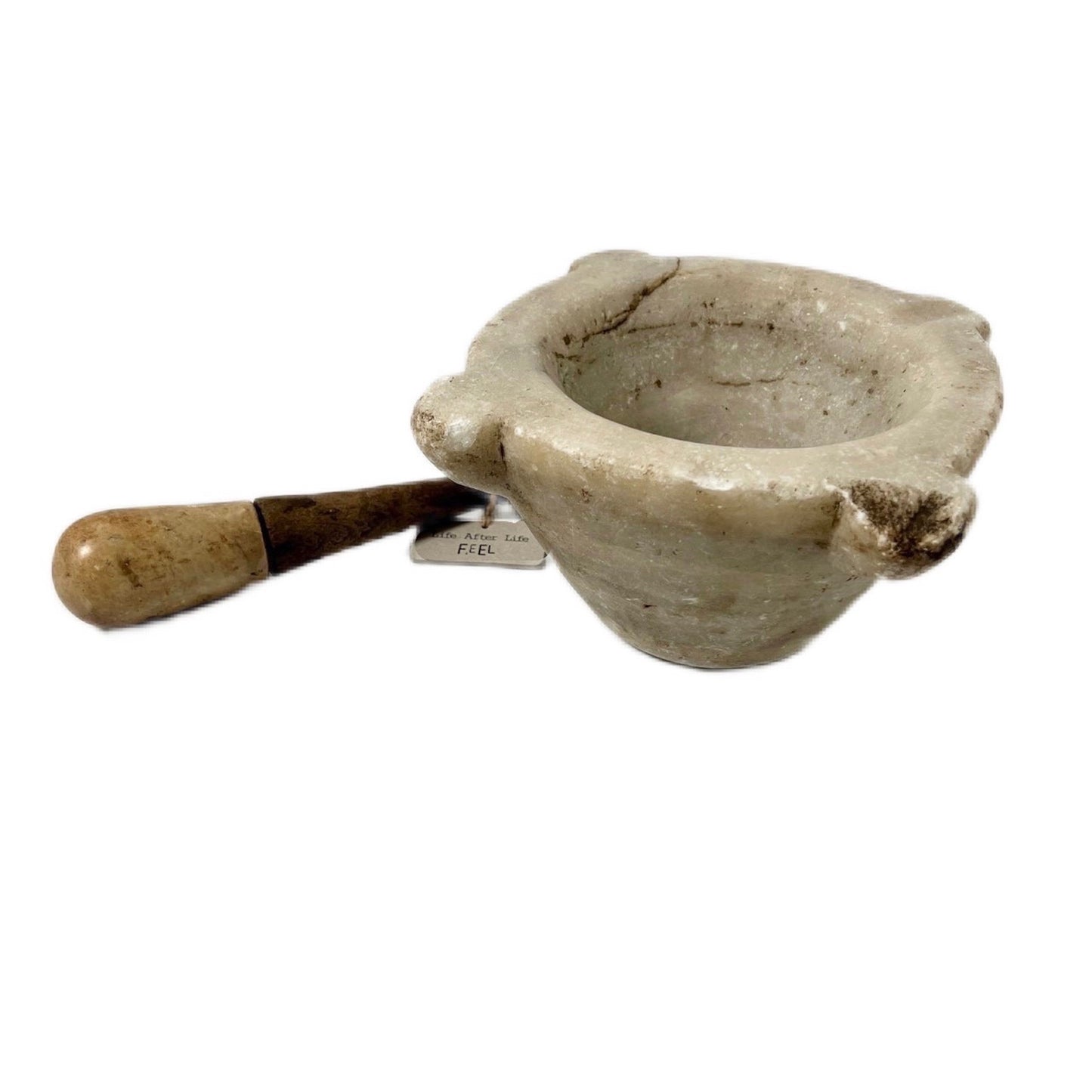 【FEEL】古道具 Antique marble mortar and handled pestle