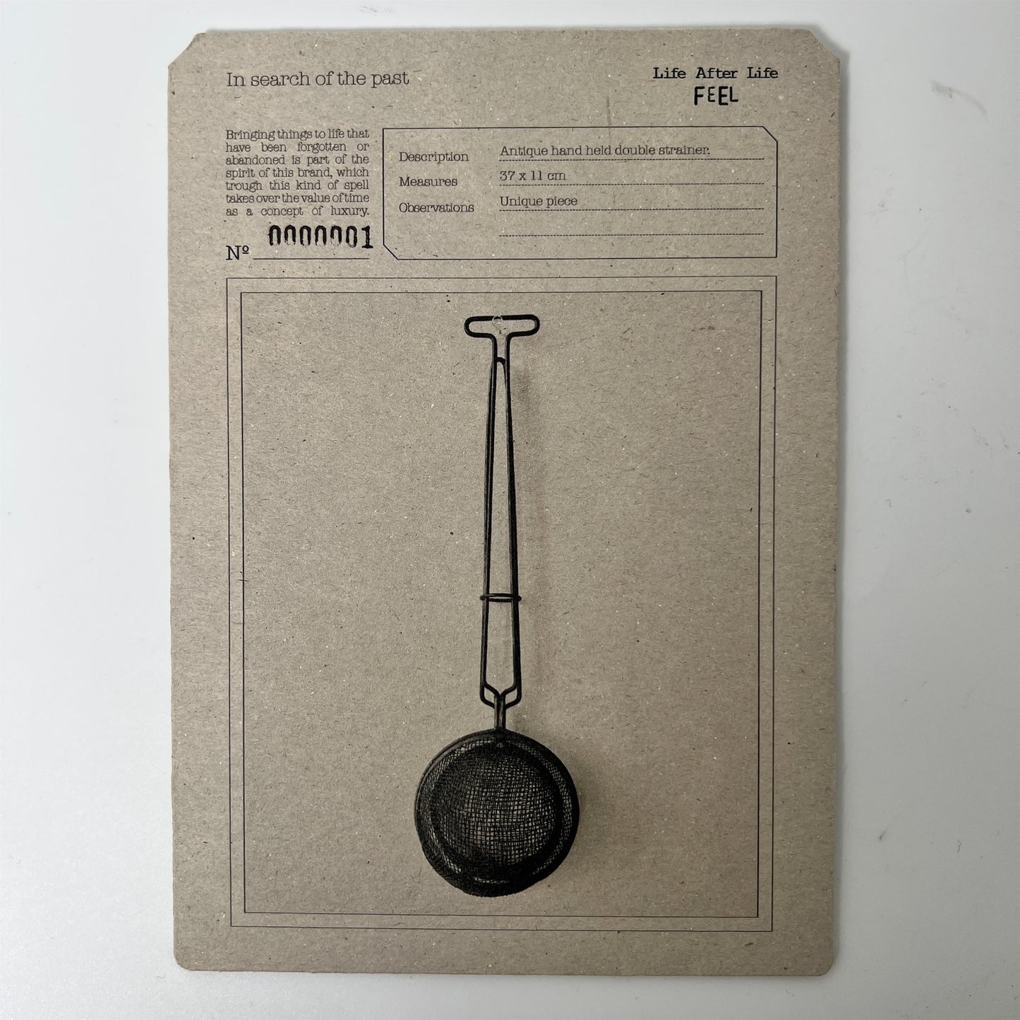 【FEEL】古道具 Antique hand held double strainer