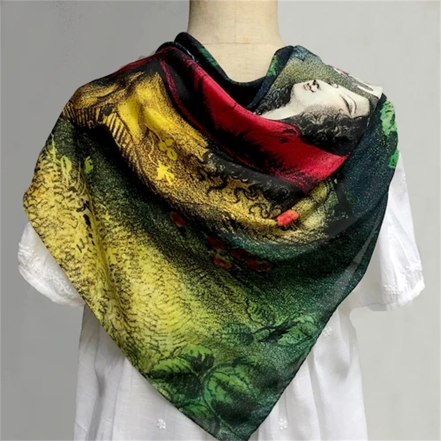【JOHN DERIAN】シルクスカーフ Sleeping Beauty Silk Scarf