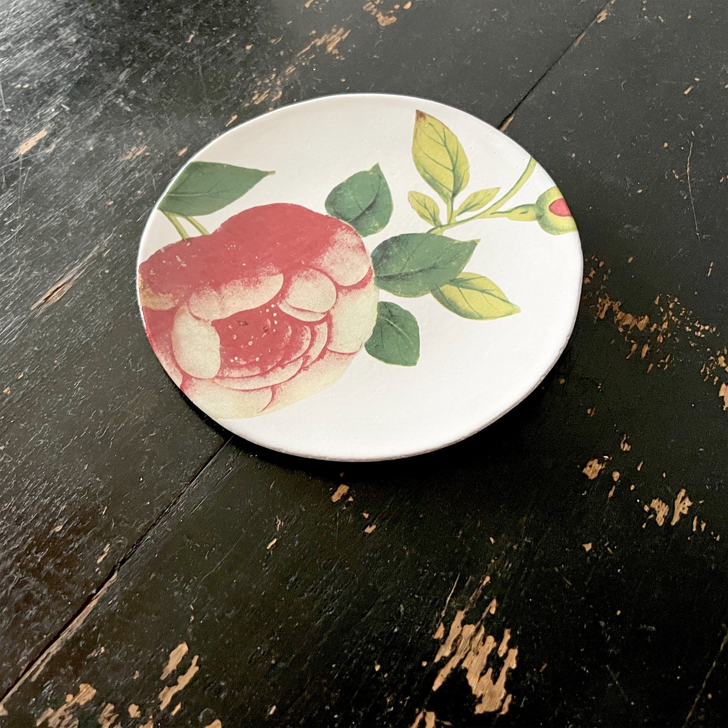 【Astier de Villatte】John 18th c Fan / Crimson Rosea プレート