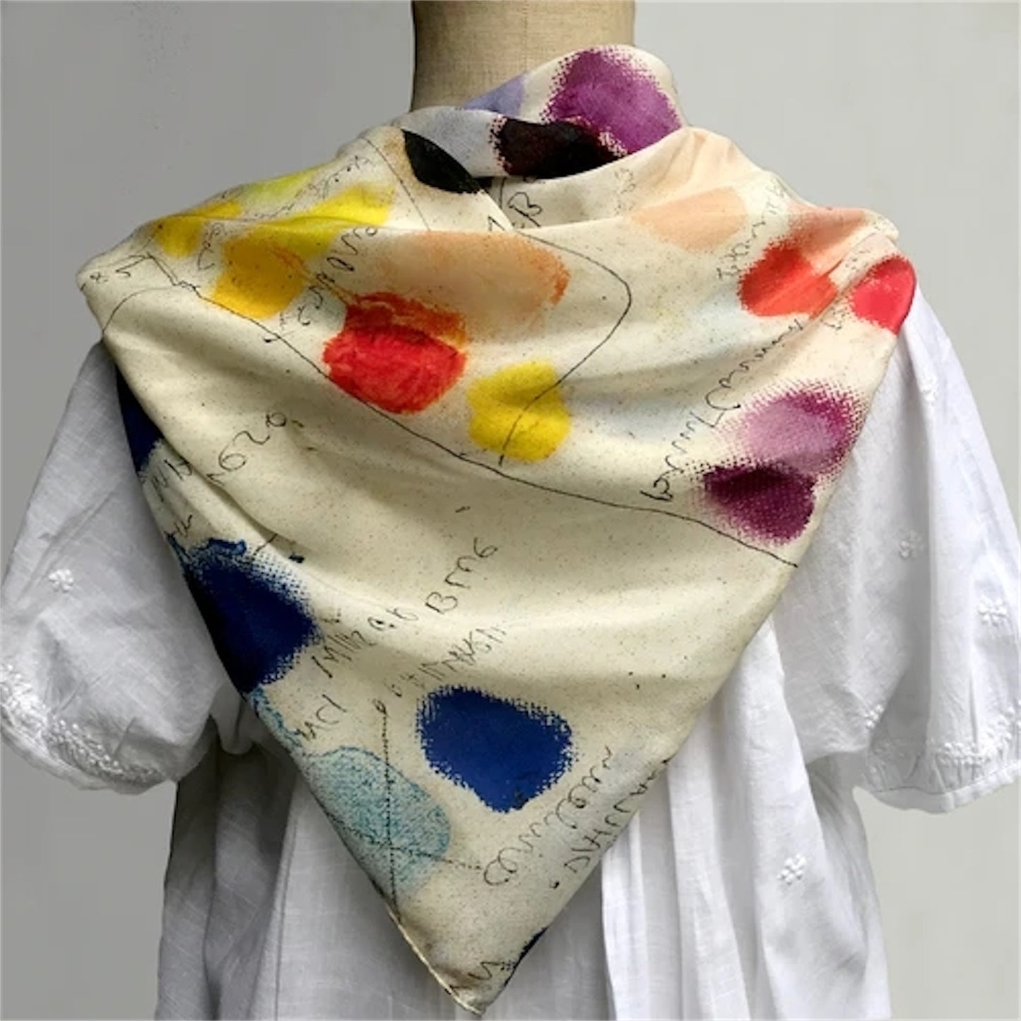 【JOHN DERIAN】シルクスカーフ MIXED TONES SILK SCARF