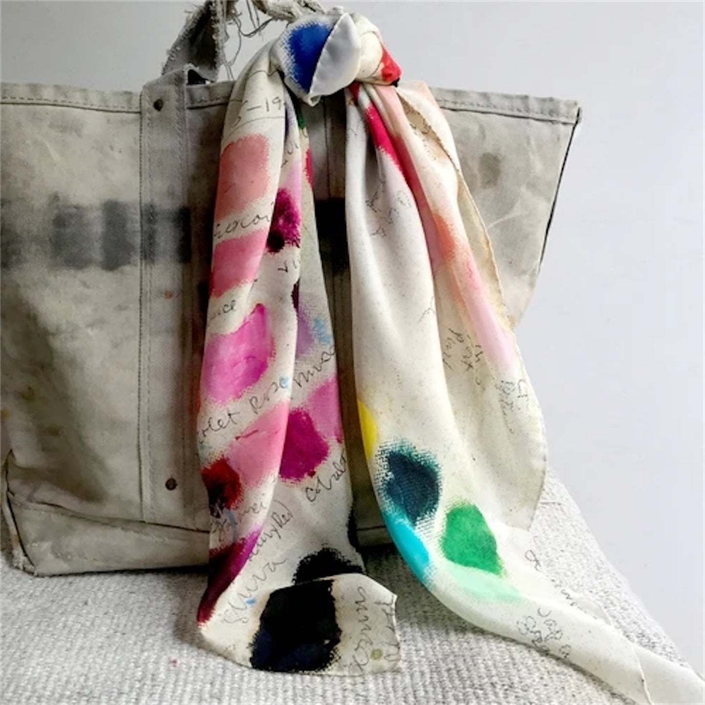 【JOHN DERIAN】シルクスカーフ MIXED TONES SILK SCARF