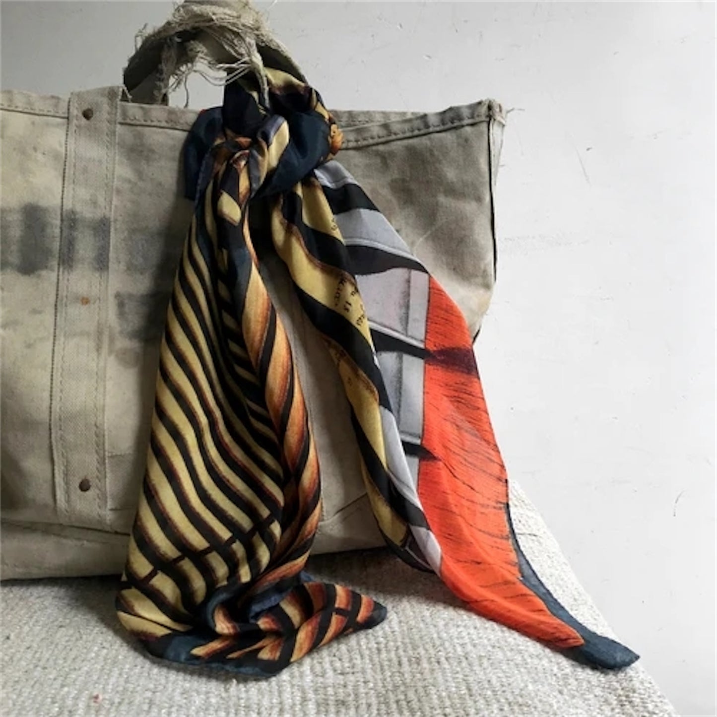 【JOHN DERIAN】シルクスカーフ BROSSES EN MAITRE 81 SILK SCARF