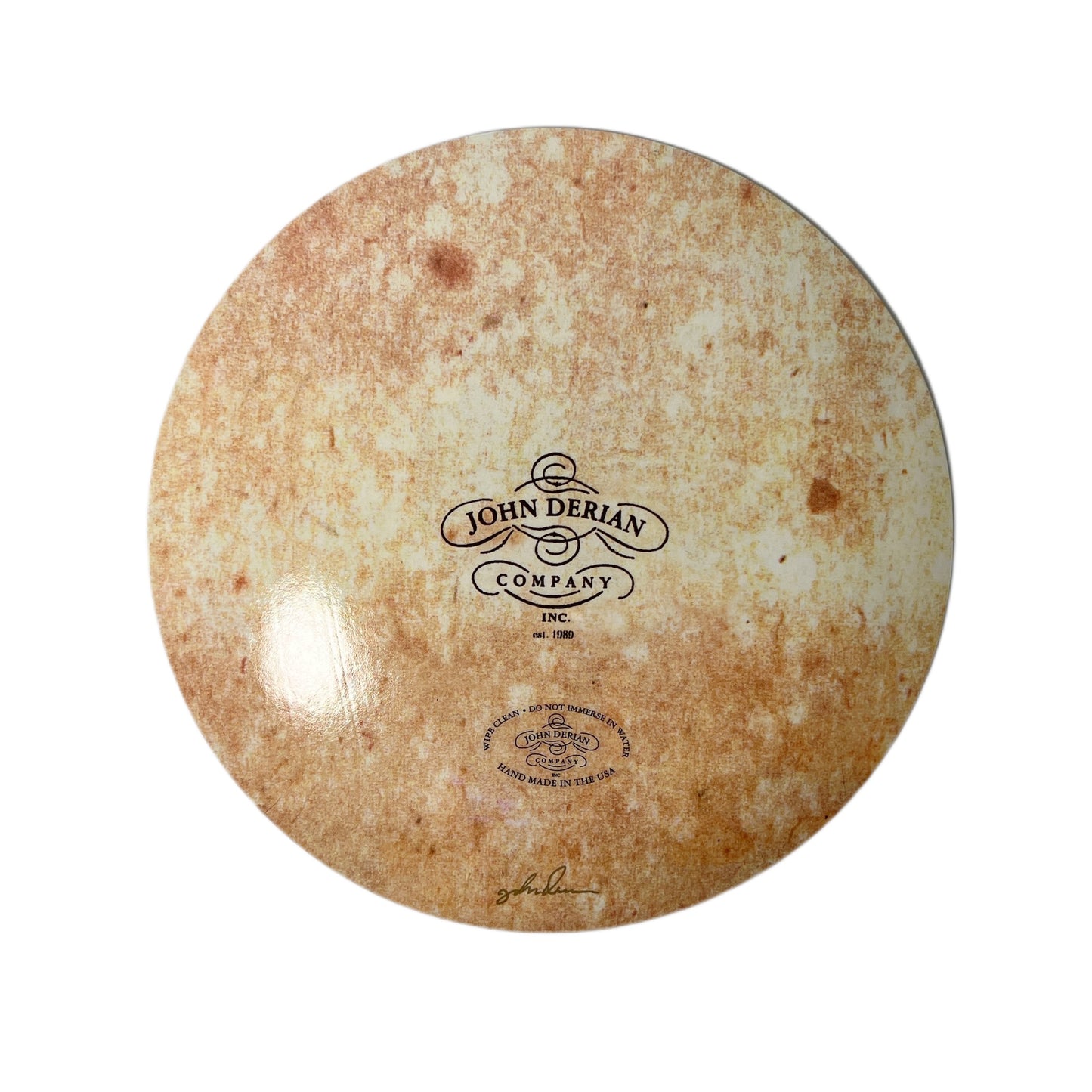 【JOHN DERIAN】デコパージュプレート White Edge Red Poppy (790E)
