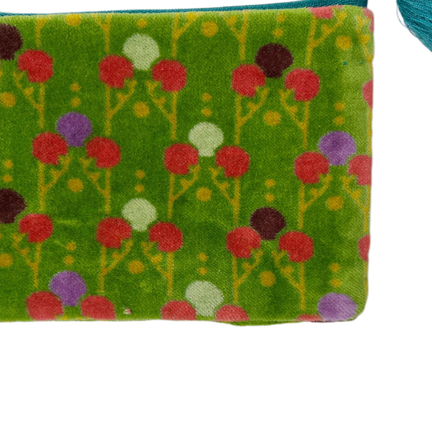【Les Touristes】ベルベットジップポーチ TARA NEW GREEN S
