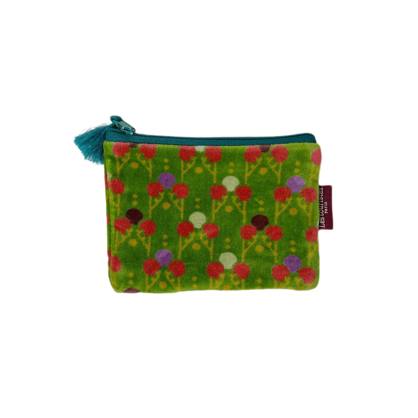 【Les Touristes】ベルベットジップポーチ TARA NEW GREEN S