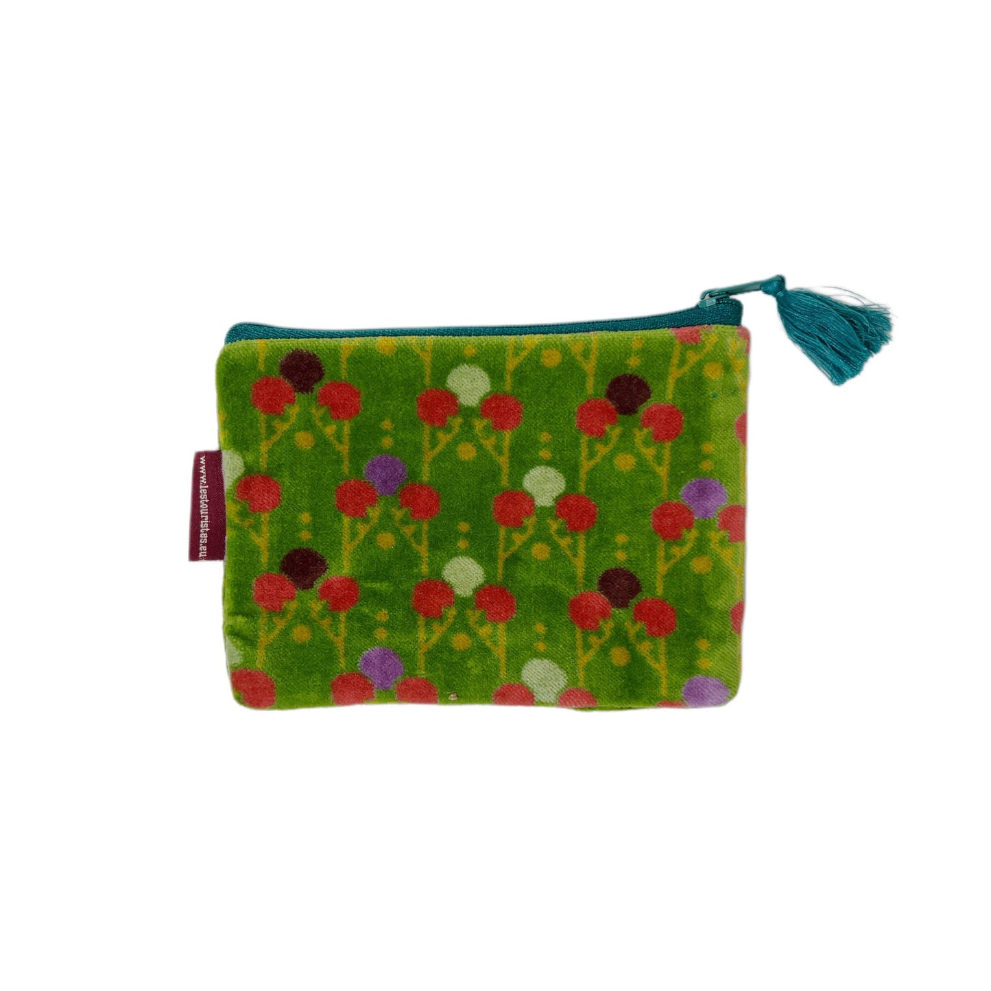 【Les Touristes】ベルベットジップポーチ TARA NEW GREEN S