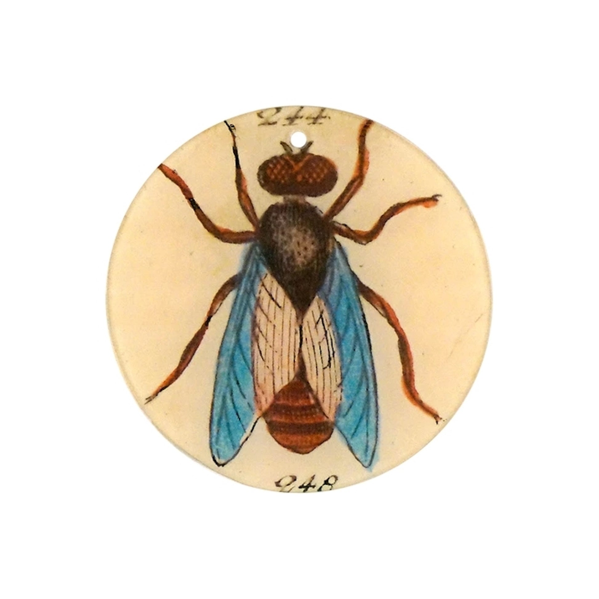 【JOHN DERIAN】オーナメントチャーム 4or Blue Winged Insect