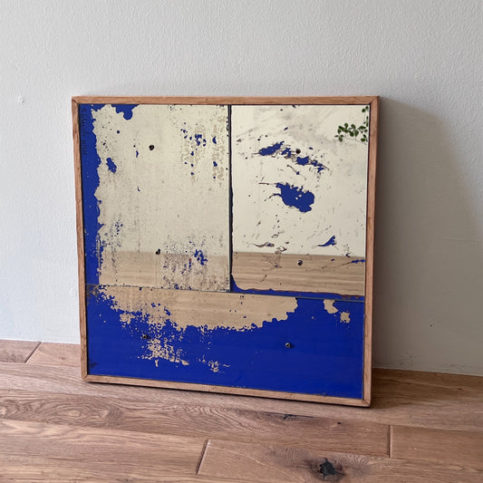 【COTE Pierre】ミラー ブルー40x40cmA