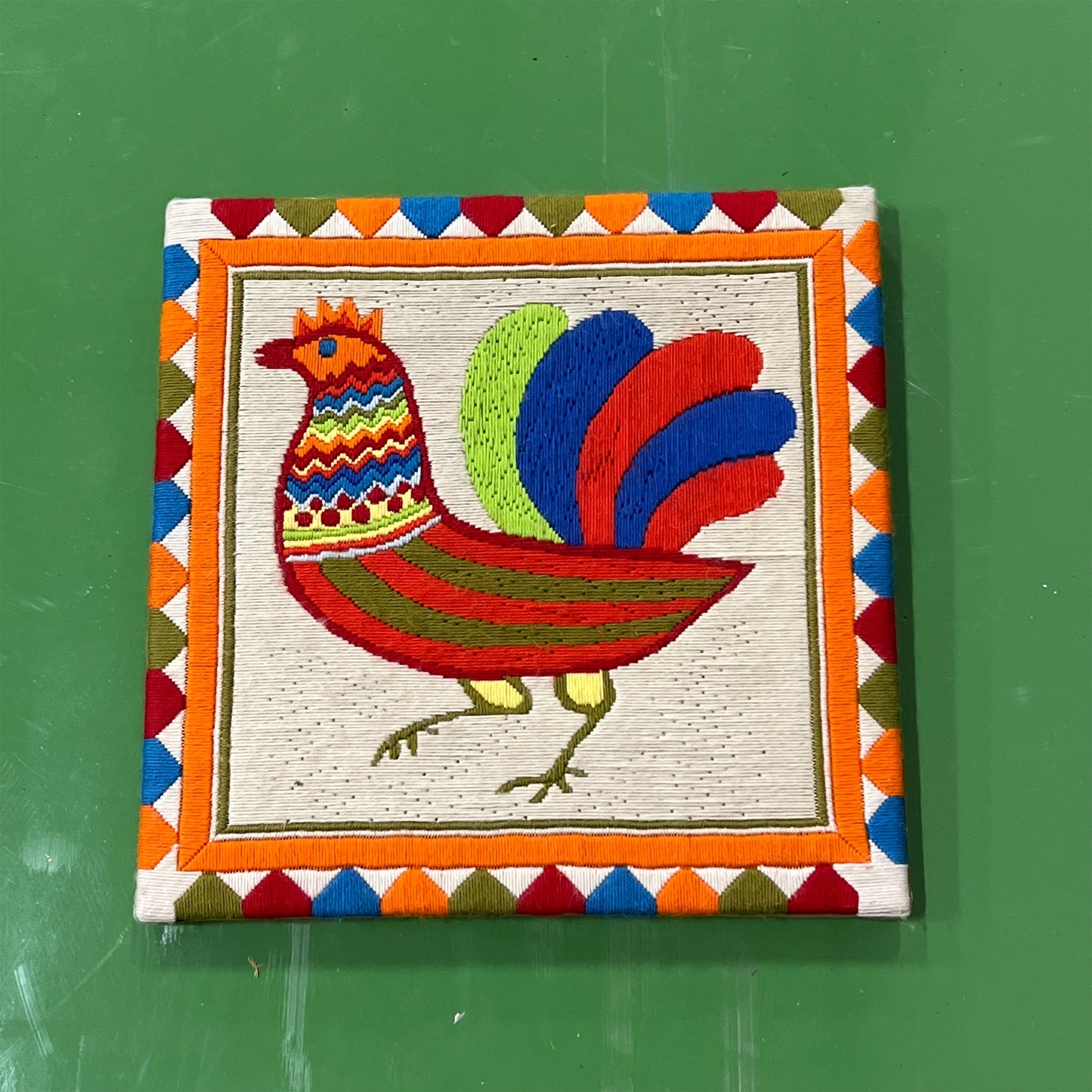【マルト・デムランセレクト ヴィンテージ】鳥の刺繍アート