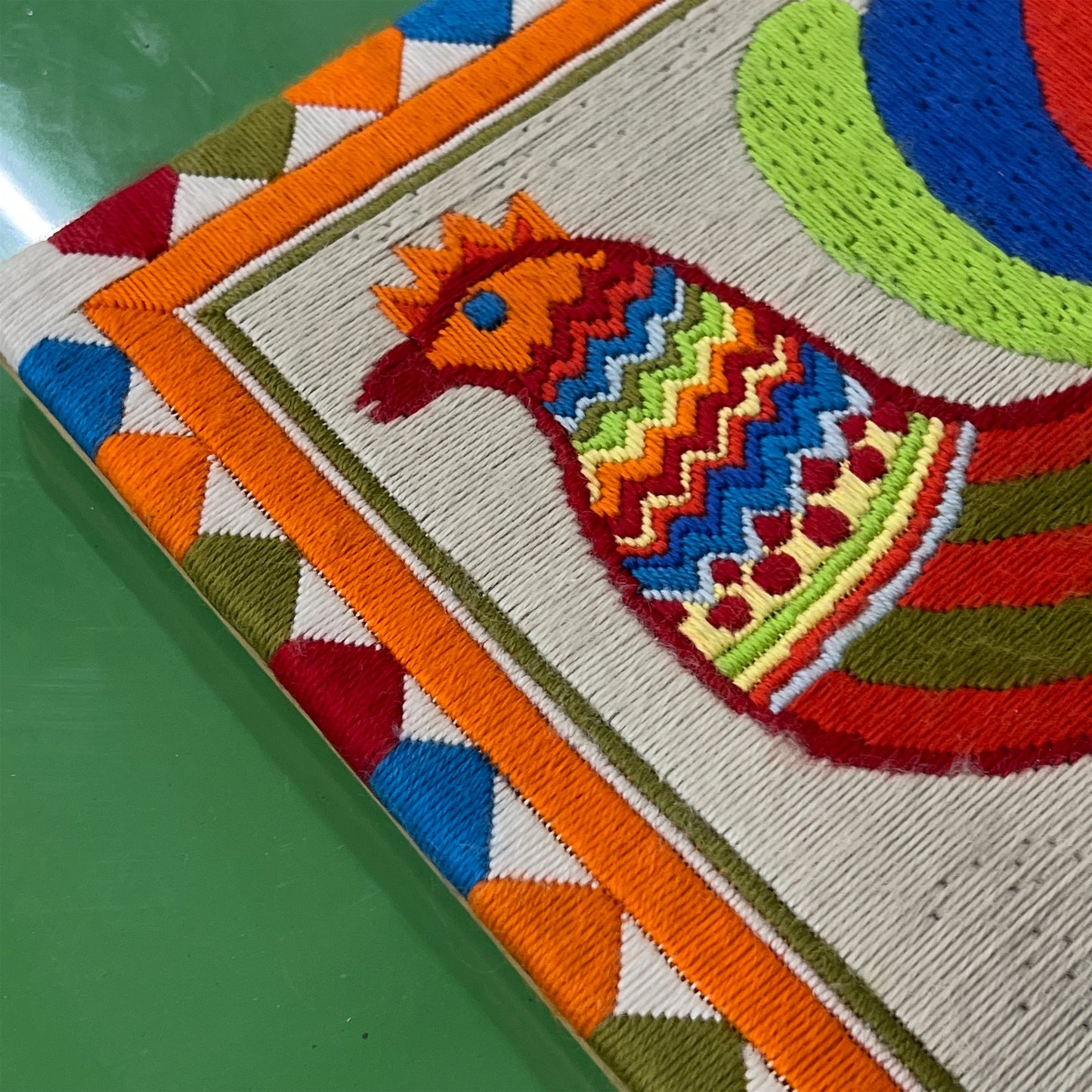 【マルト・デムランセレクト ヴィンテージ】鳥の刺繍アート