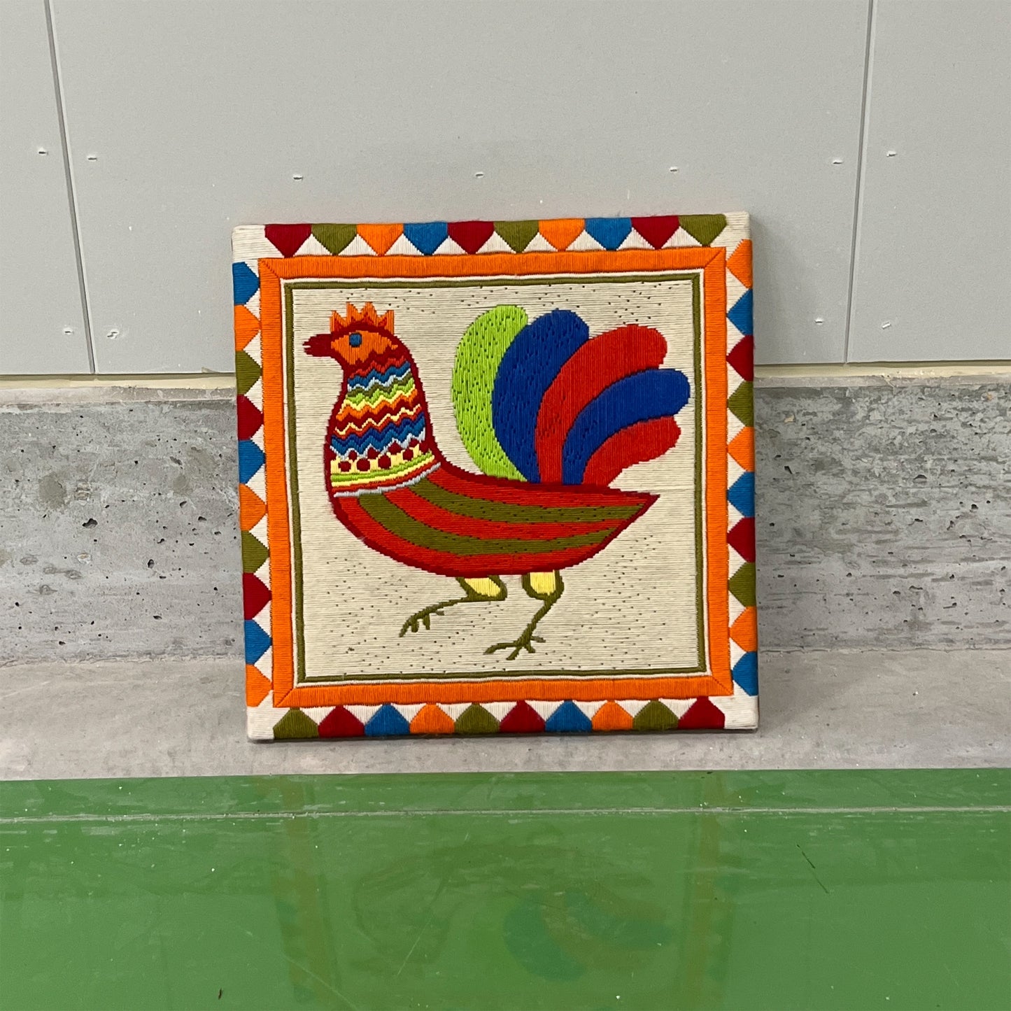 【マルト・デムランセレクト ヴィンテージ】鳥の刺繍アート