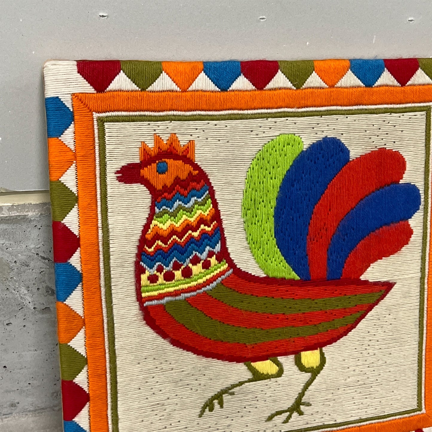 【マルト・デムランセレクト ヴィンテージ】鳥の刺繍アート