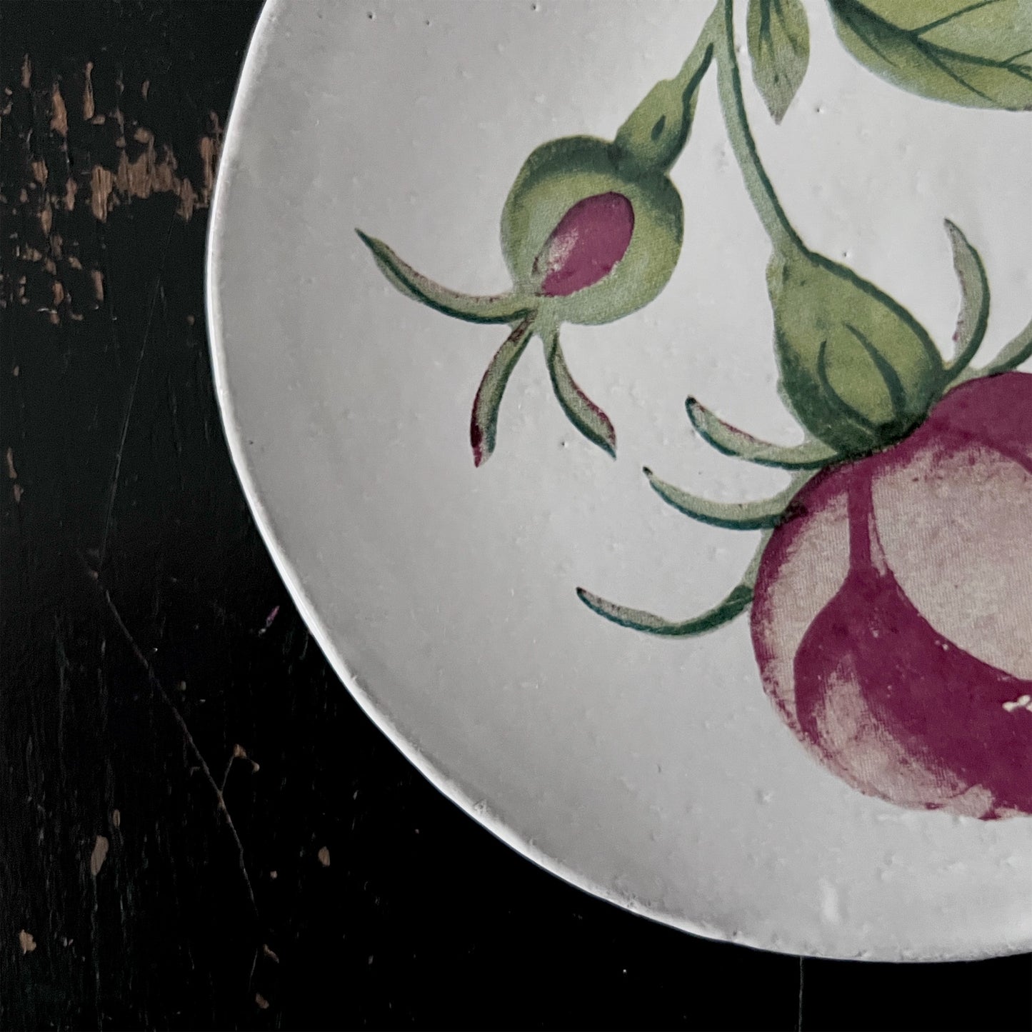 【Astier de Villatte】John18th c Fan / Sweet Rose プレート
