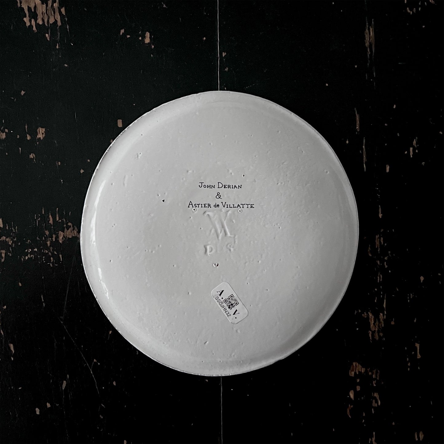 【Astier de Villatte】John18th c Fan / Sweet Rose プレート