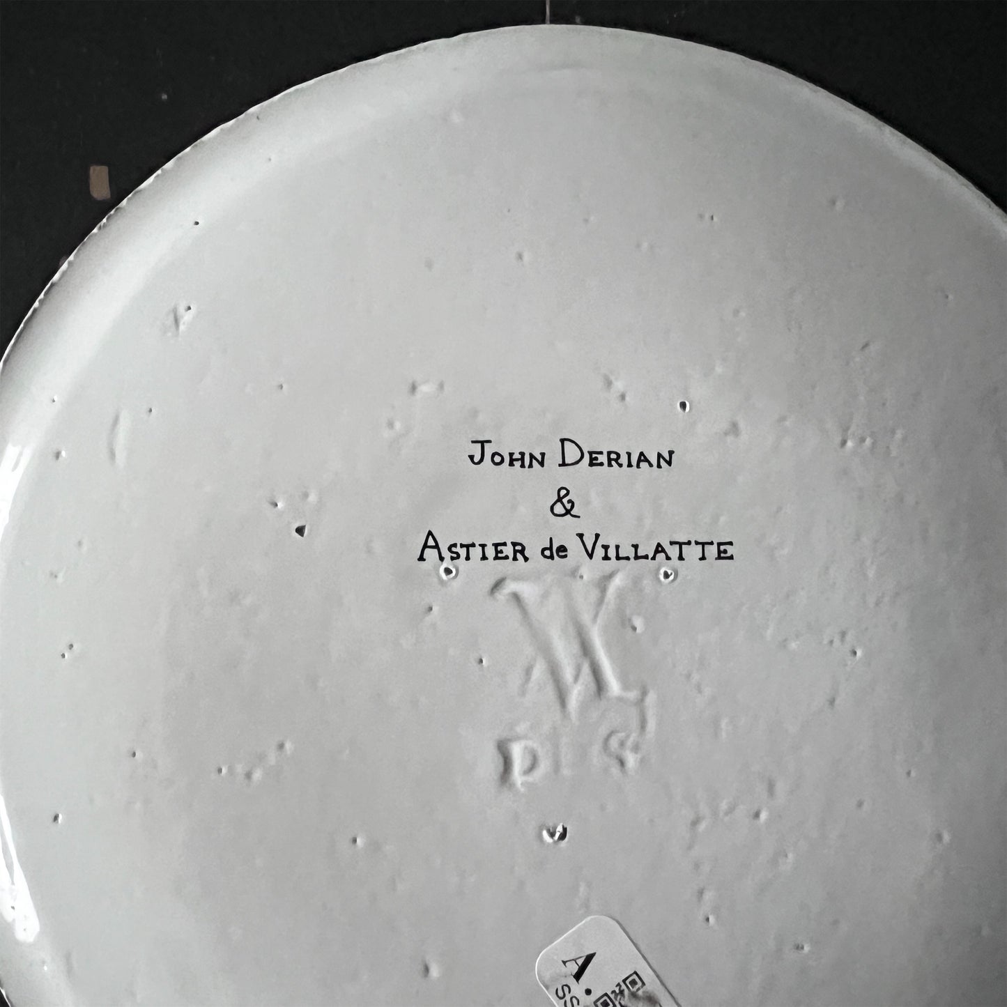 【Astier de Villatte】John18th c Fan / Sweet Rose プレート
