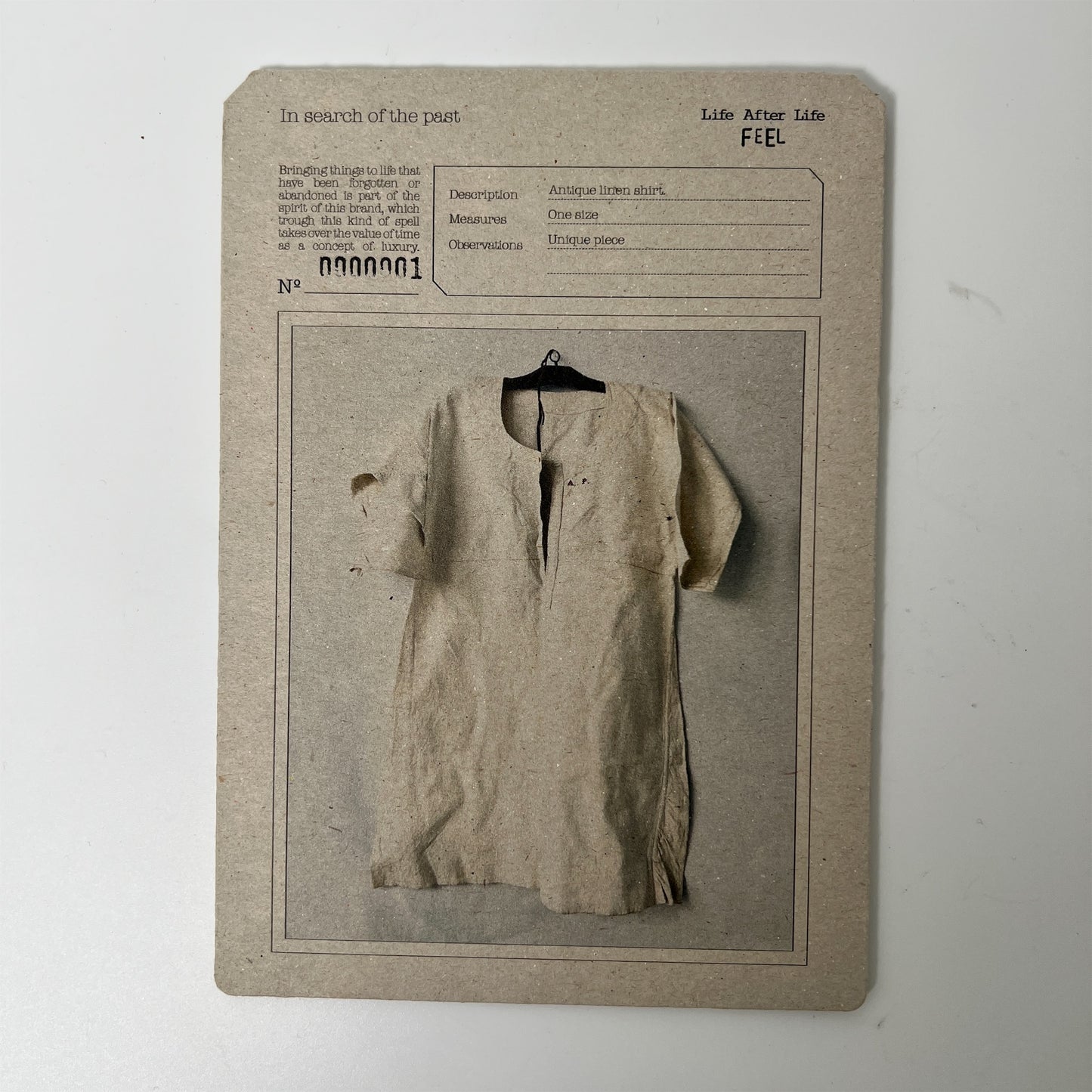 【FEEL】 Antique linen shirt
