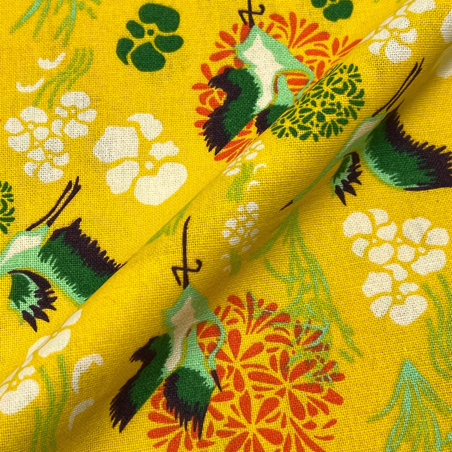 【Les Touristes】 鳥飛ぶクロス イエロー180 マルト・デムラン セレクト