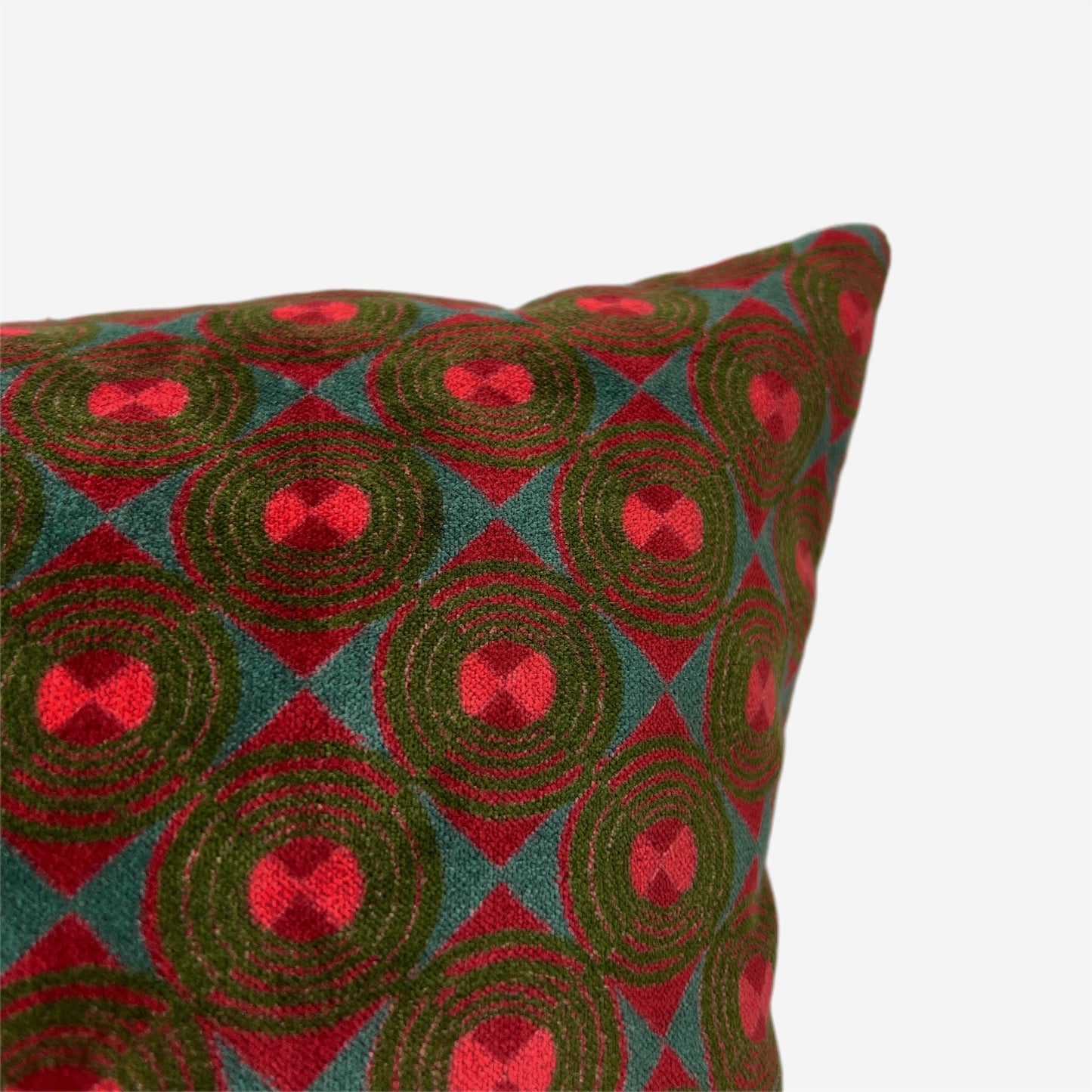 【Les Touristes】ベルベットクッション ZIGGY GREEN RED