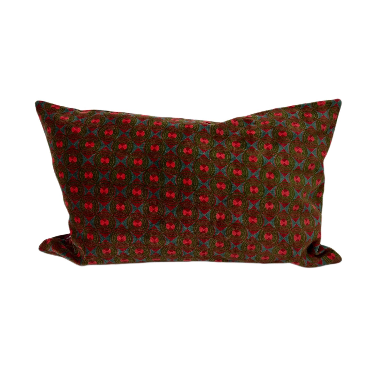 【Les Touristes】ベルベットクッション ZIGGY GREEN RED