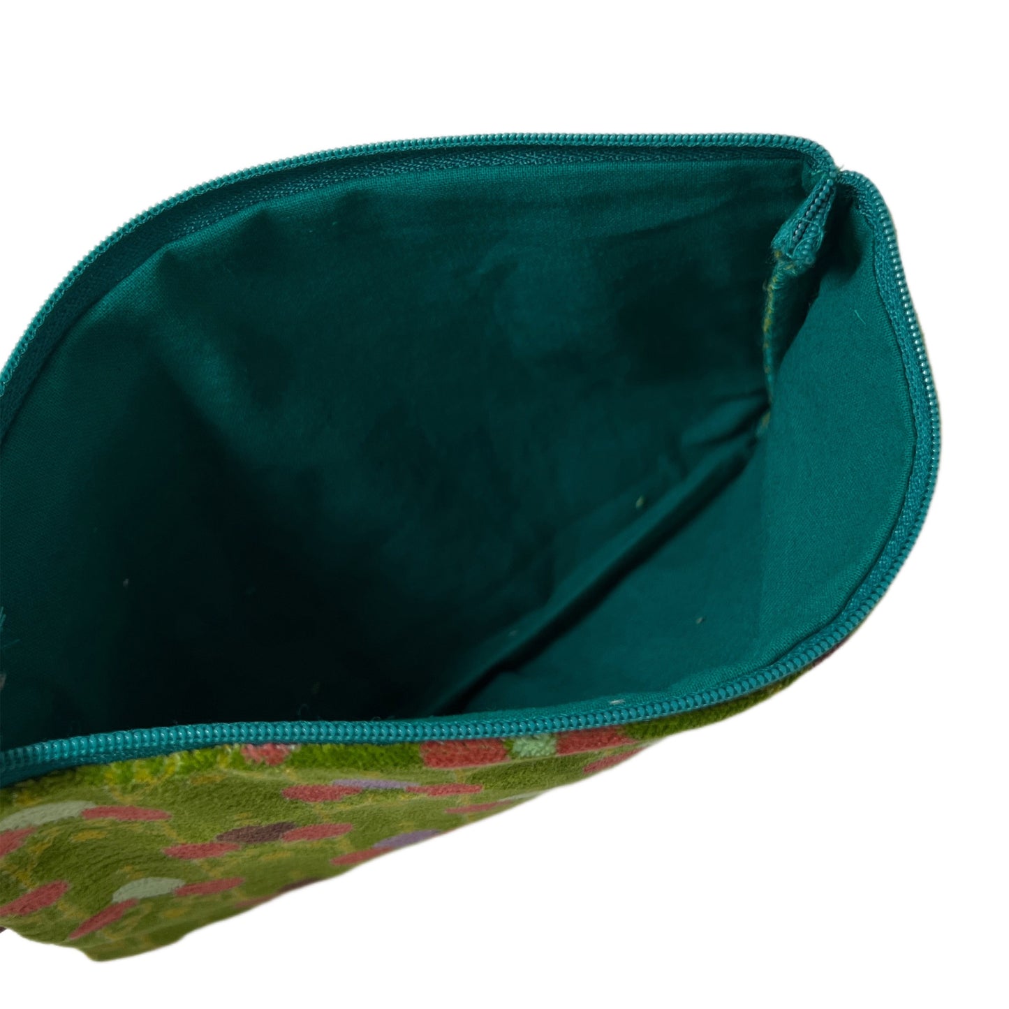 【Les Touristes】ベルベットジップポーチ TARA NEW GREEN L