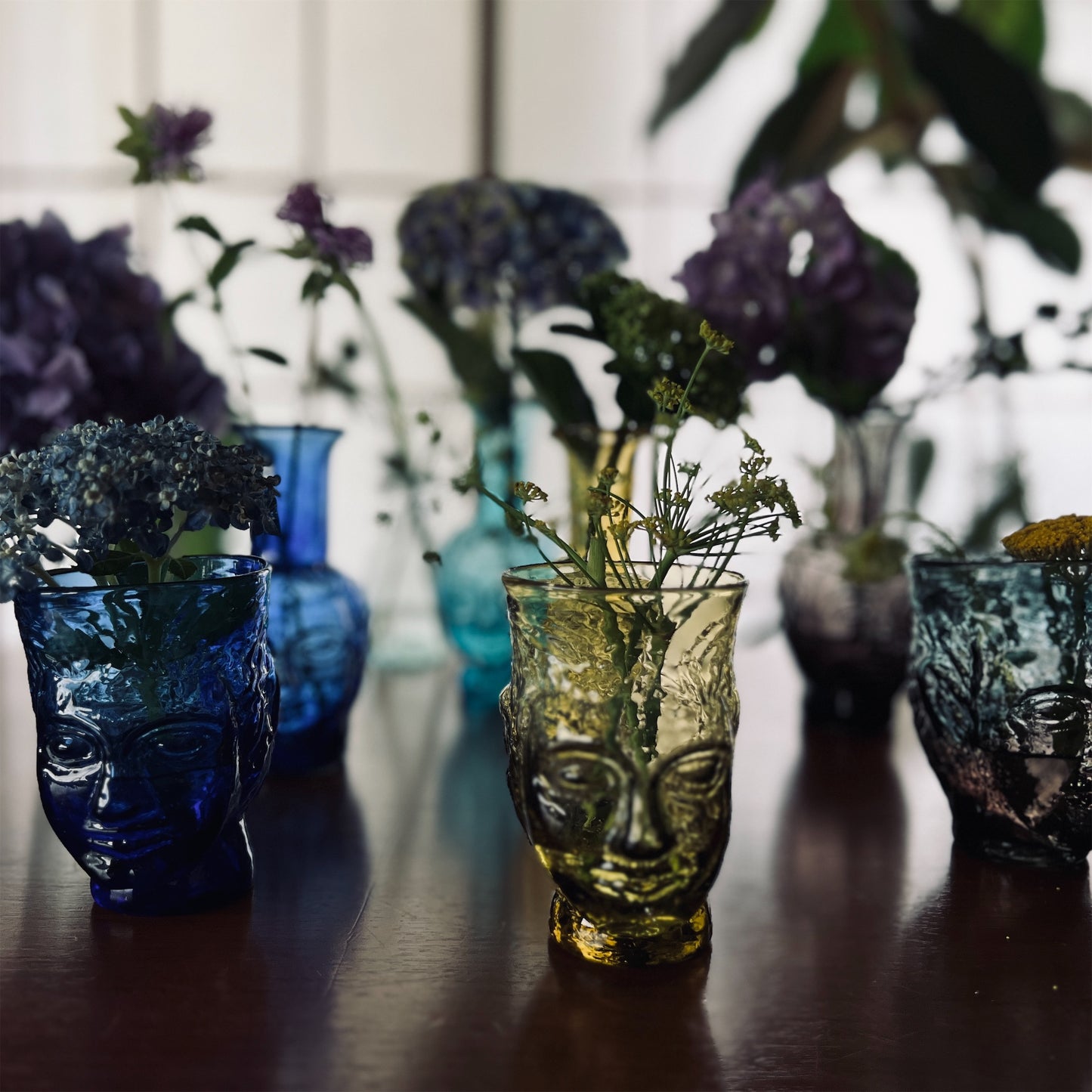 【La Soufflerie】グラス Verre Tete Mix Purple & Turquoise