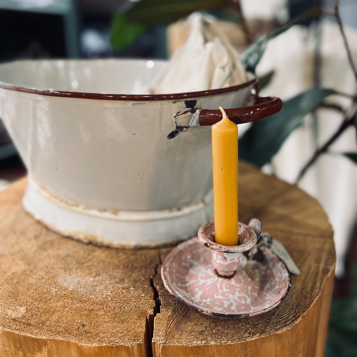 【FEEL】古道具 Antique metal oval Wash tub