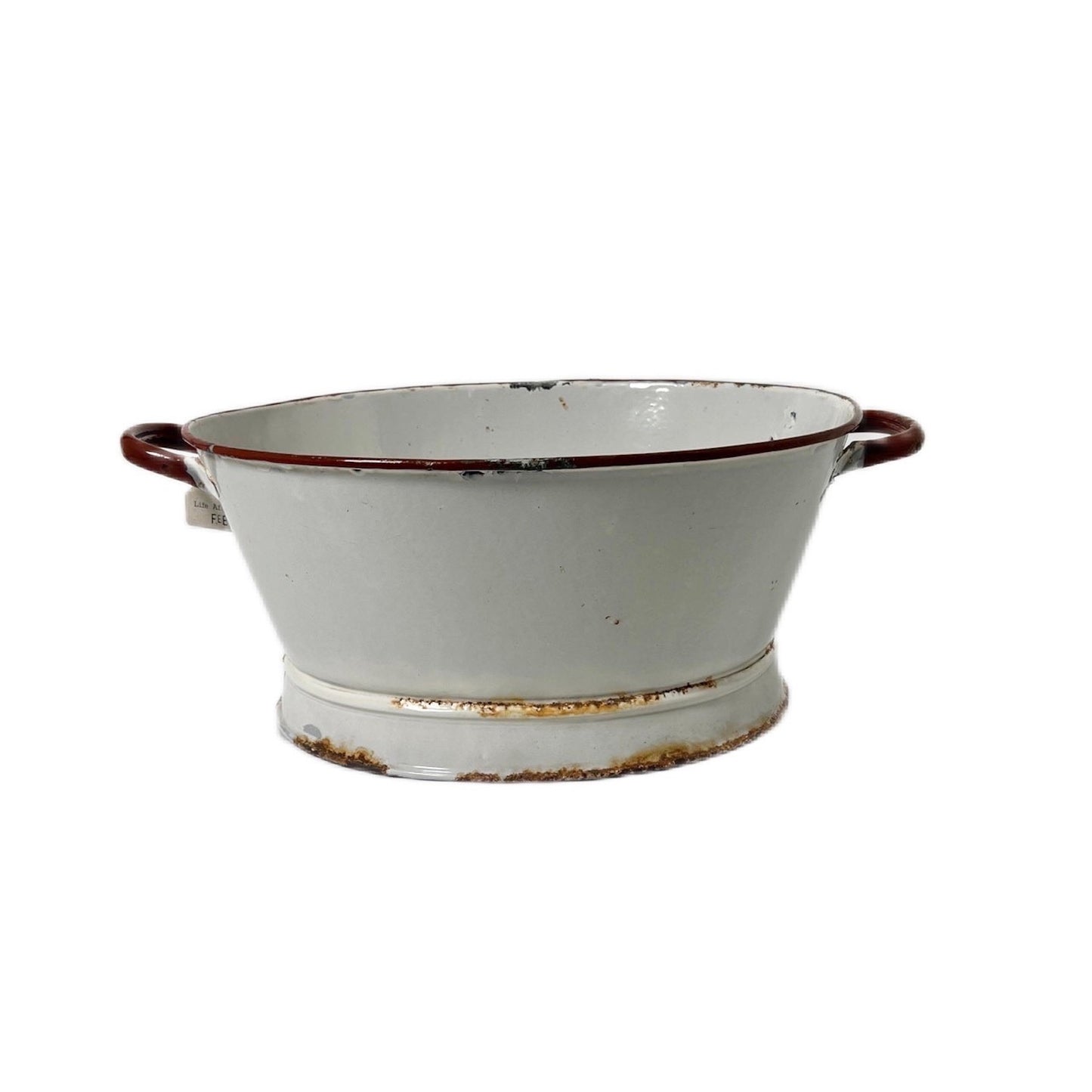【FEEL】古道具 Antique metal oval Wash tub