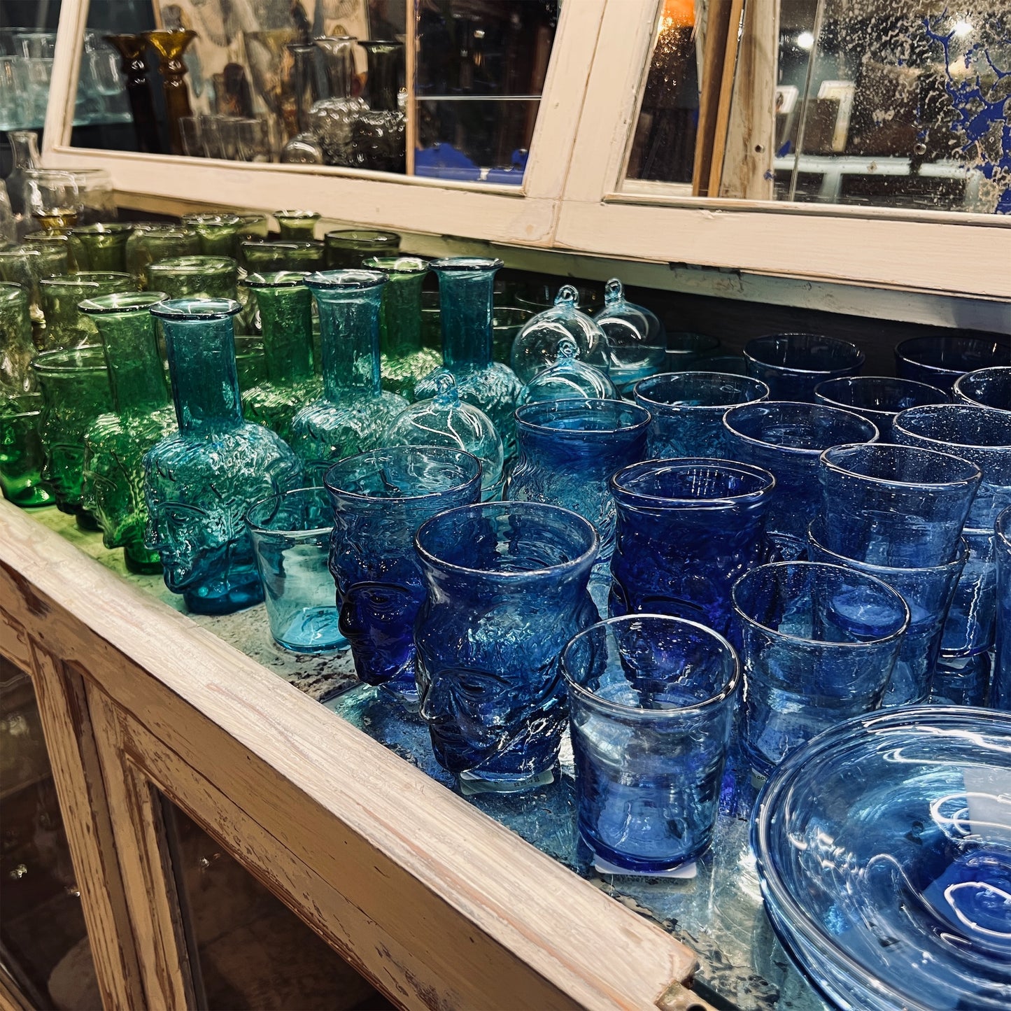 【La Soufflerie】グラス Lyonnais Quinquet Turquoise