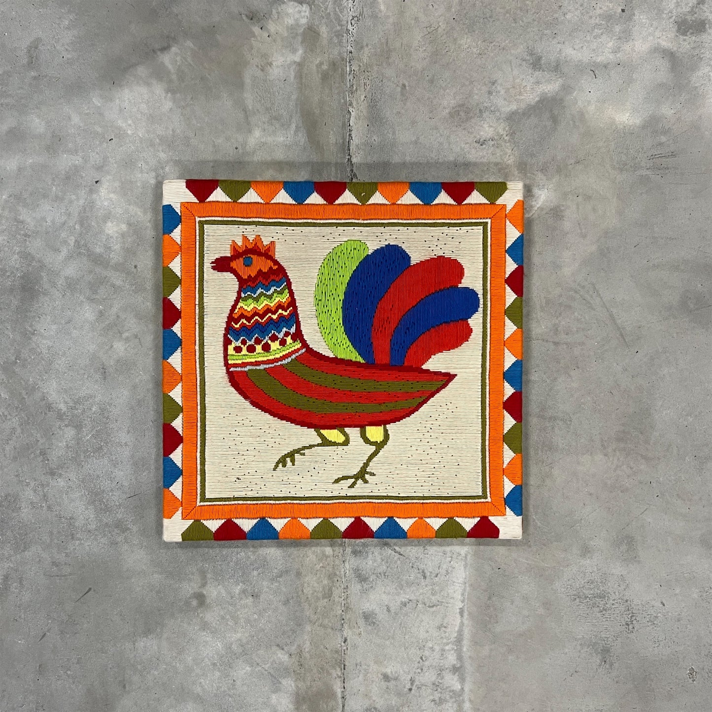 【マルト・デムランセレクト ヴィンテージ】鳥の刺繍アート