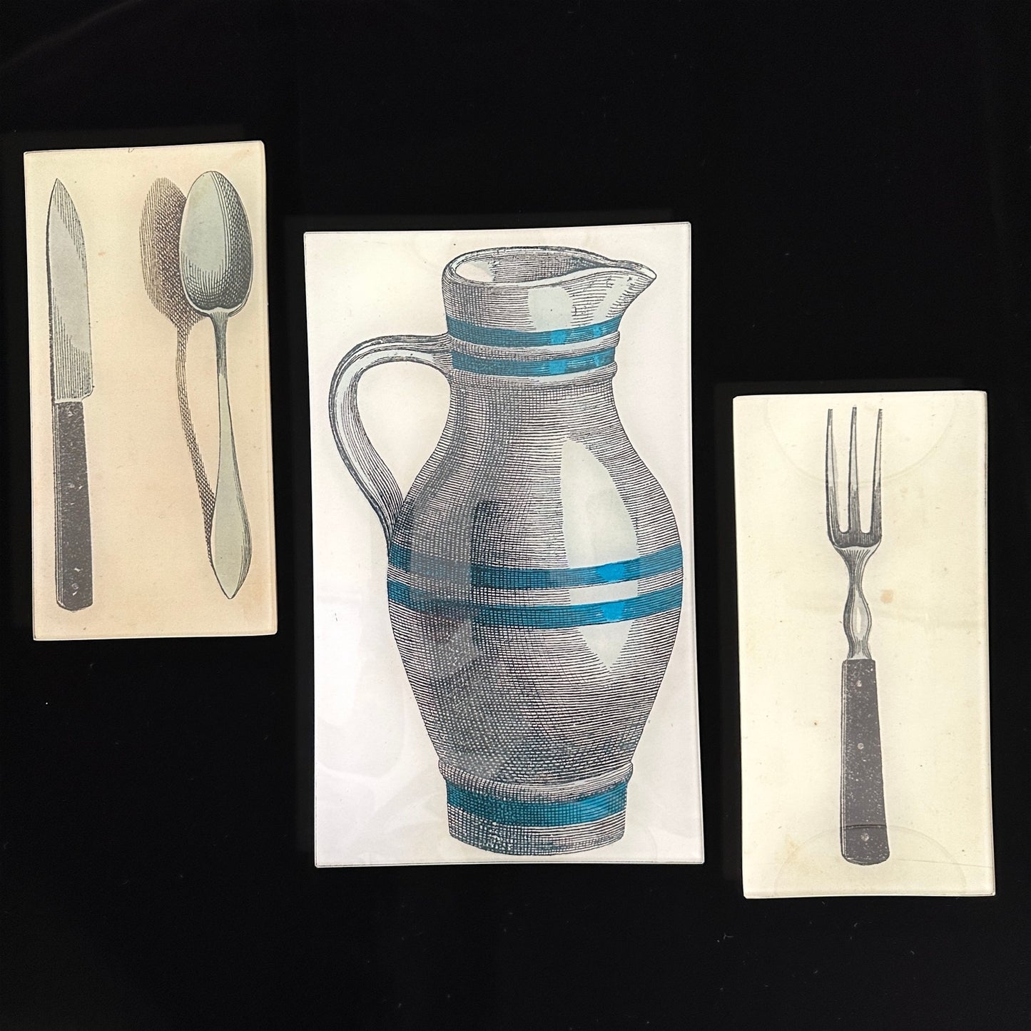 【JOHN DERIAN】デコパージュプレート Striped Pitcher/ ストライプピッチャー