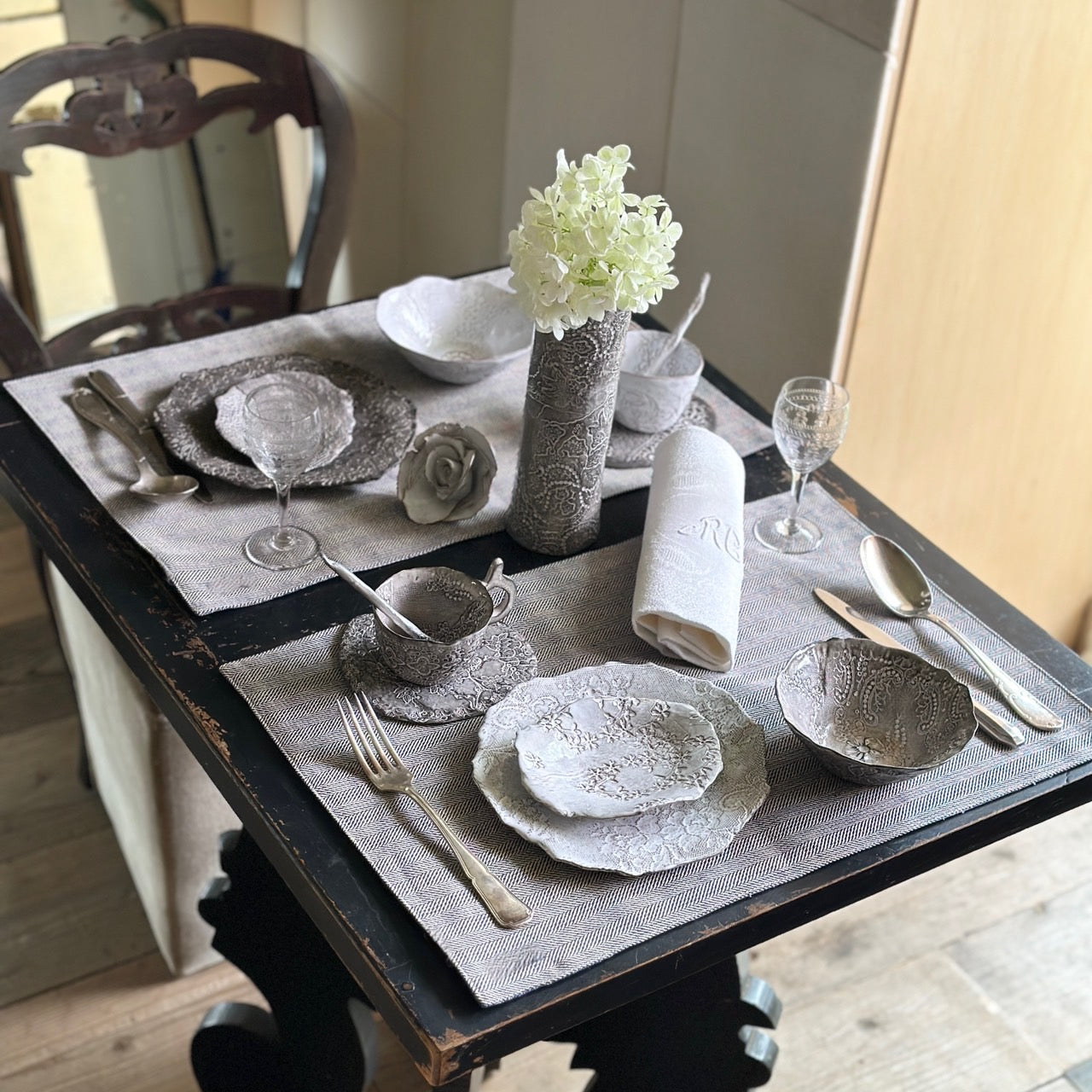 【未使用】Valerie Casado ヴァレリーカサド　3点 Valerie Casado（ヴァレリーカサド）レース模様のエレガンスな