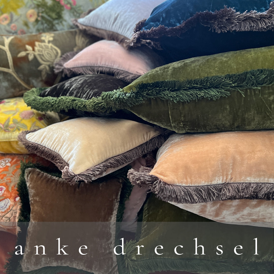 anke drechsel シルク クッション グリーン - クッション