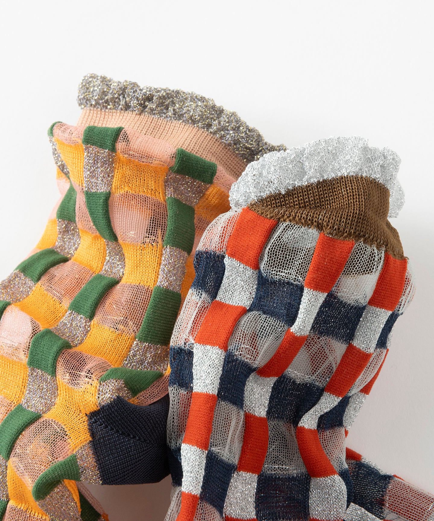 【TRICOTE】CHECK LAME SOCKS
