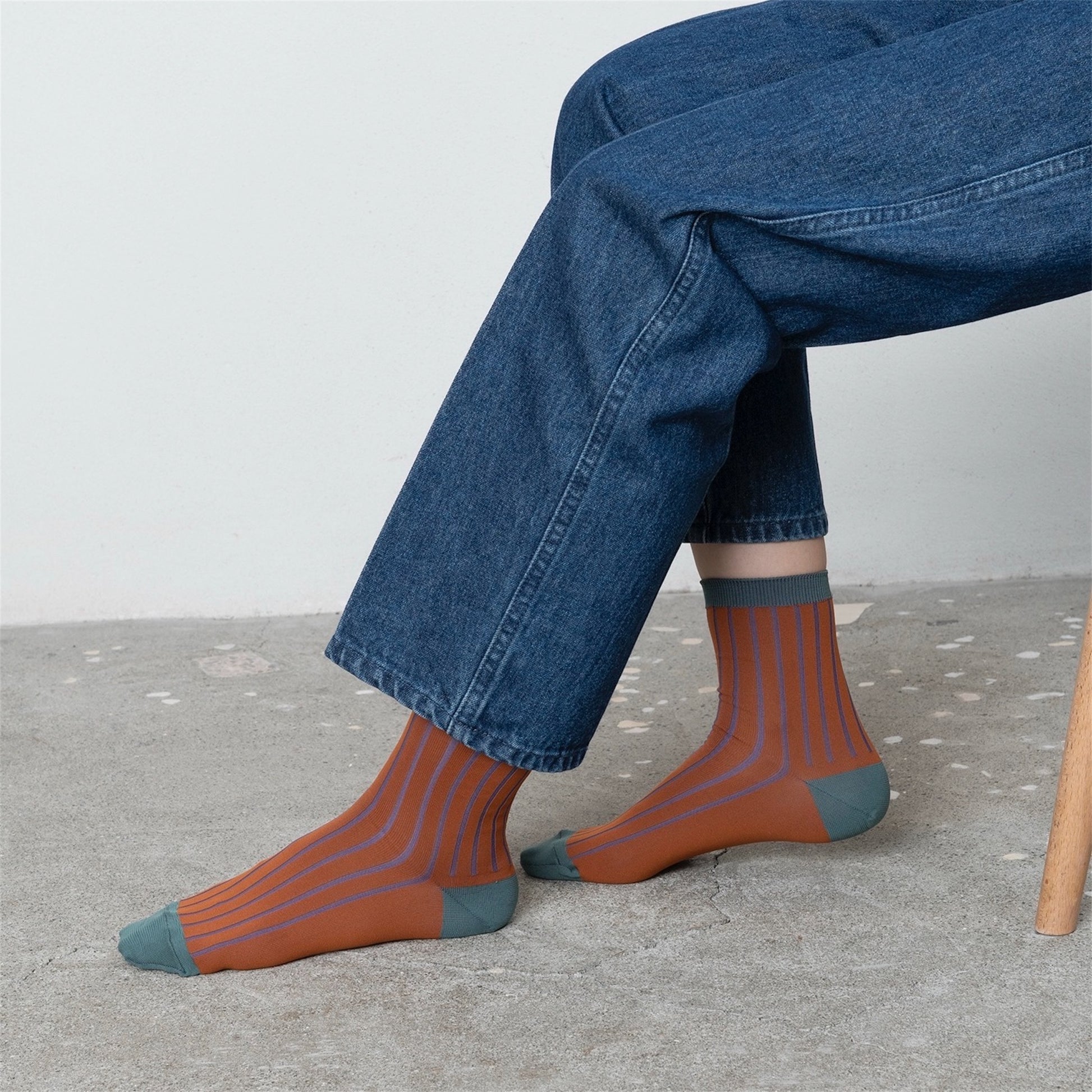 【TRICOTE】SEE-THROUGH RIB SOCKS