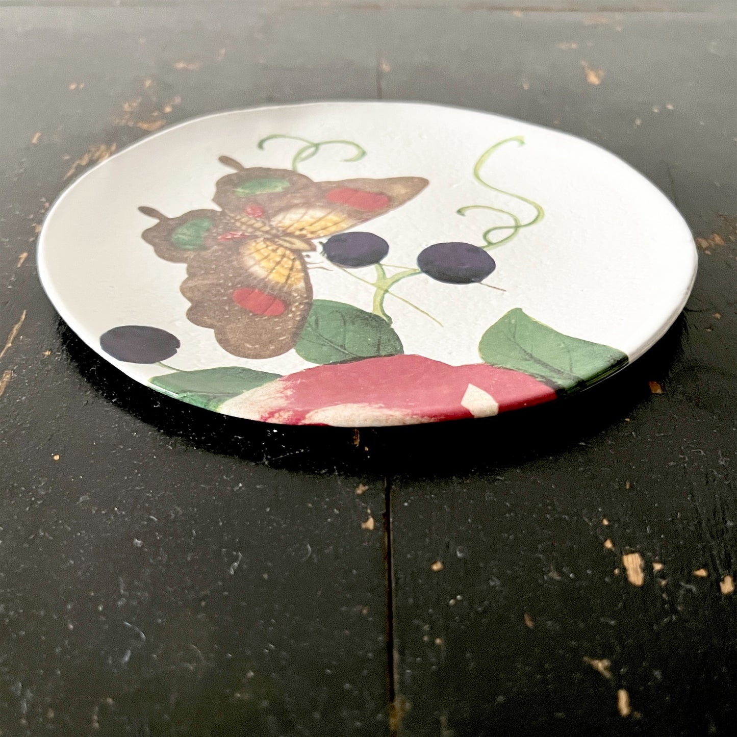 【Astier de Villatte】18th c Fan / Gentle Rose プレート