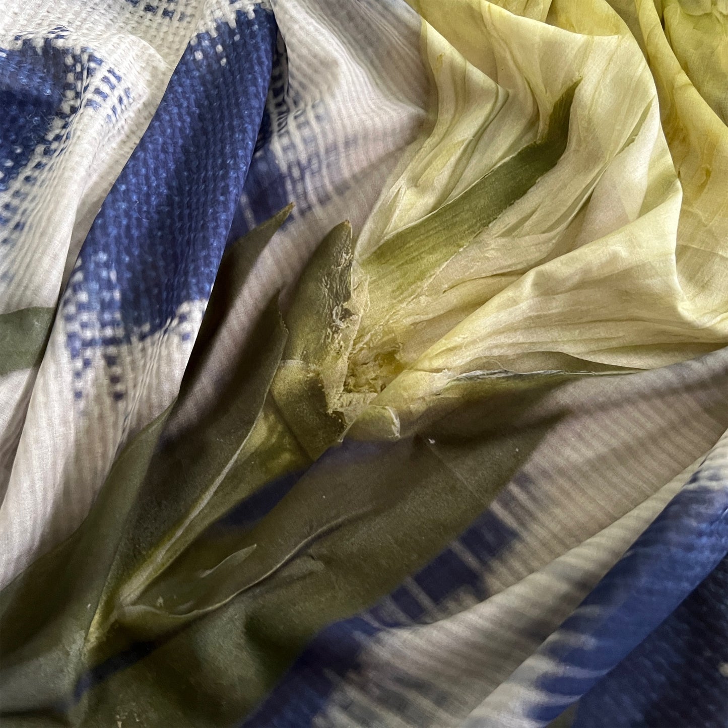 【colomba ledddi】Curtain_Cotton Voile_Ikat Fiore Giallo