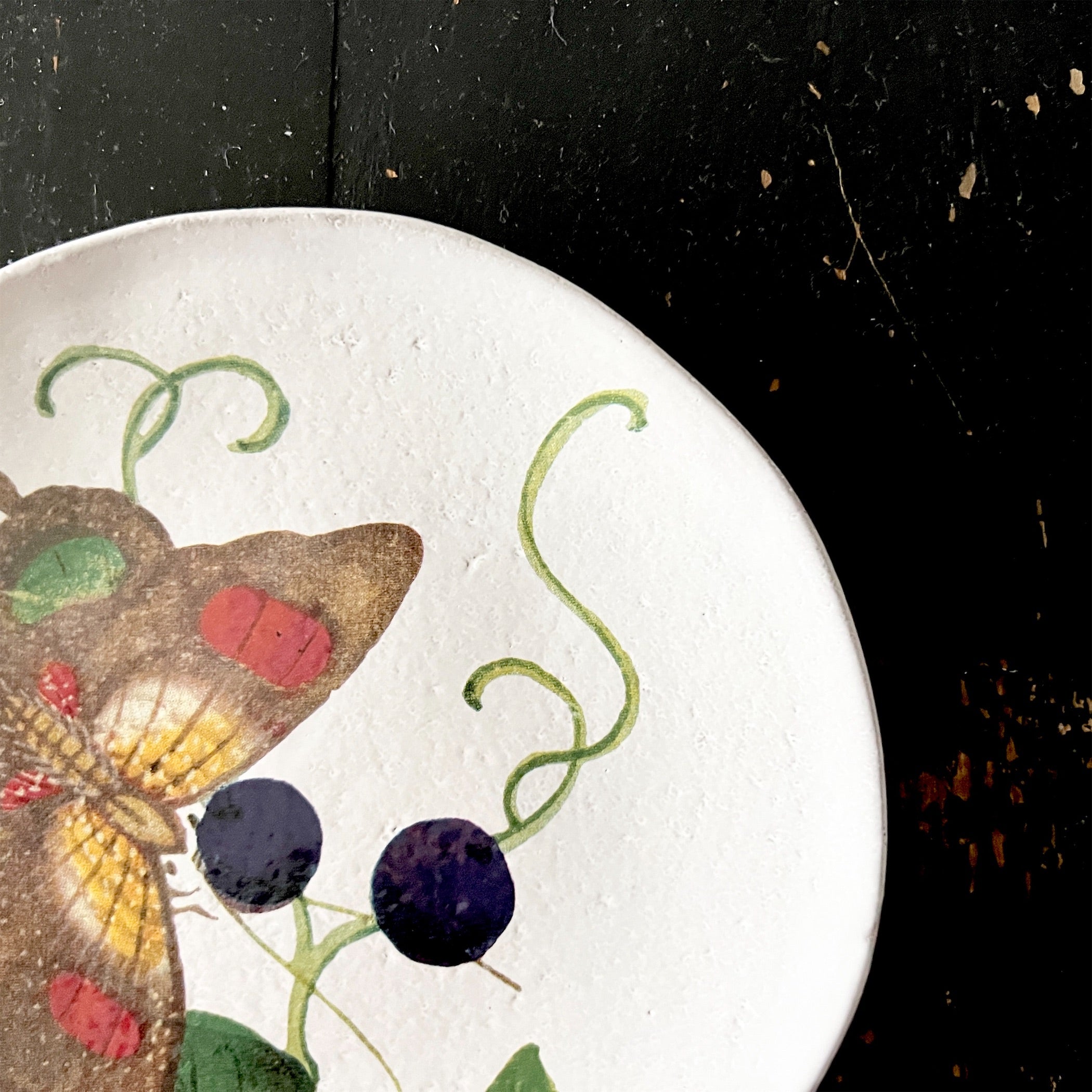Astier de Villatte】18th c Fan / Gentle Rose プレート | フィール