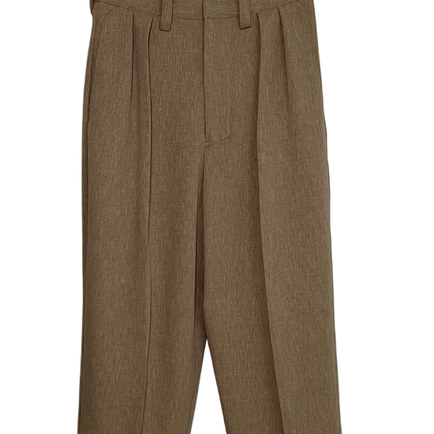 【ohta】khaki pleats pants pt-48K